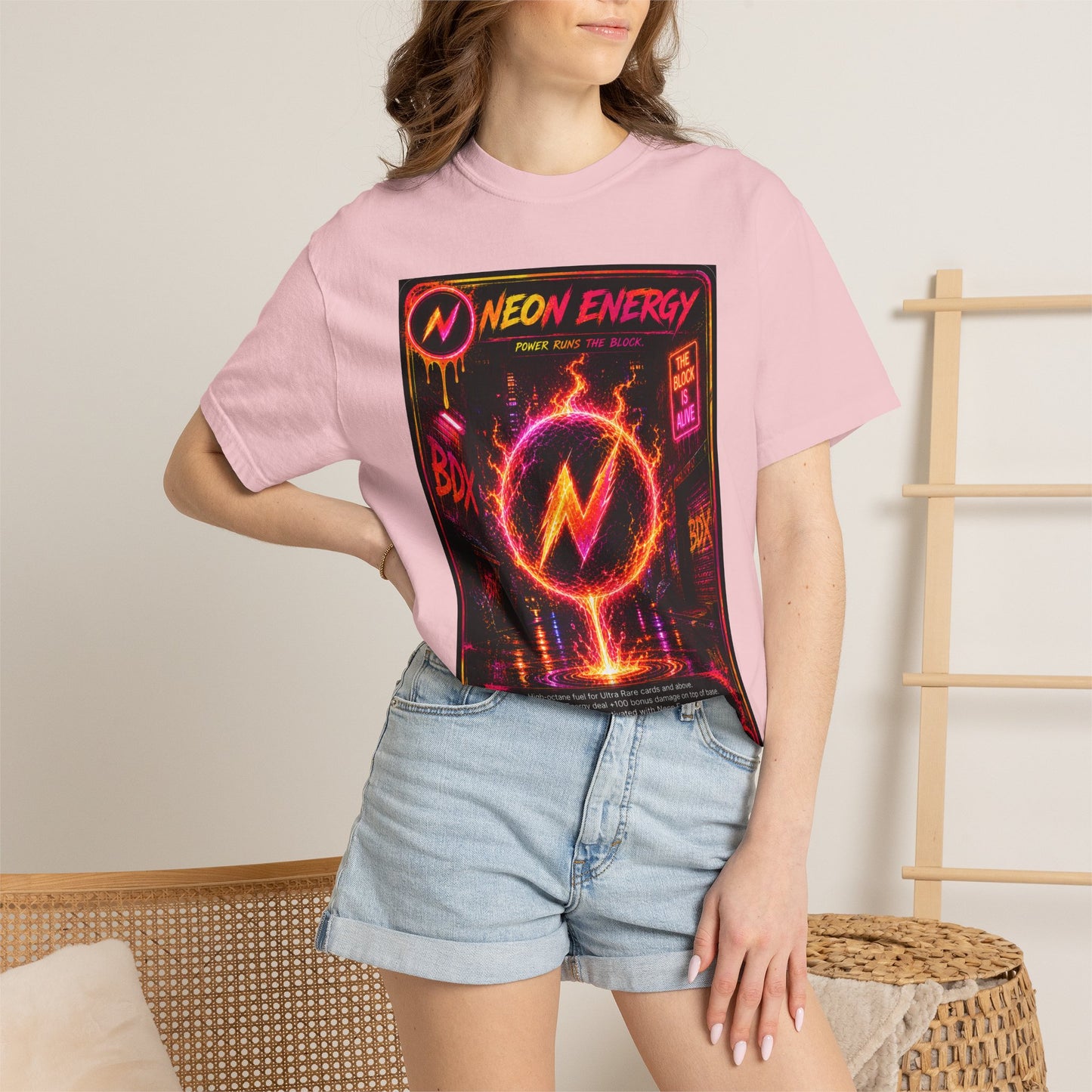 Neon Energy Power Runs The Block — BDX Energy Series — BDX Tee