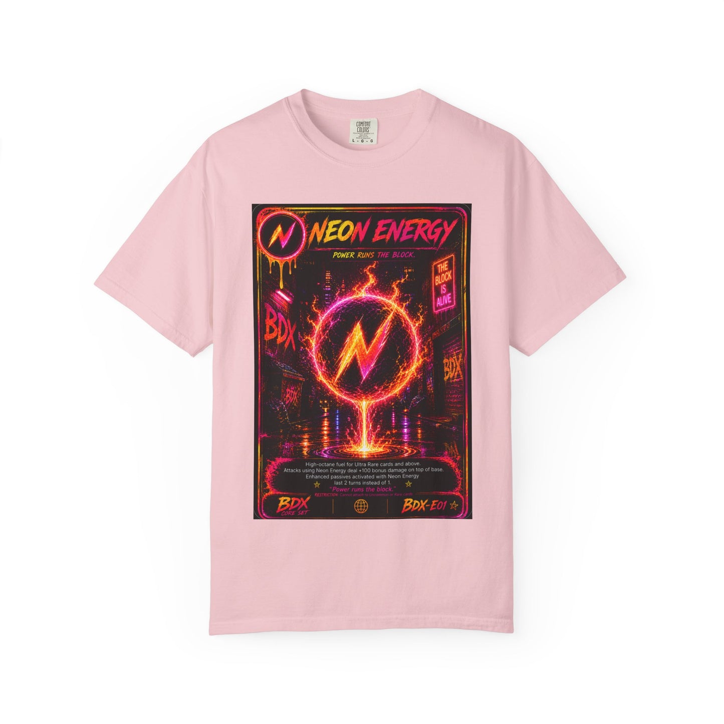 Neon Energy Power Runs The Block — BDX Energy Series — BDX Tee