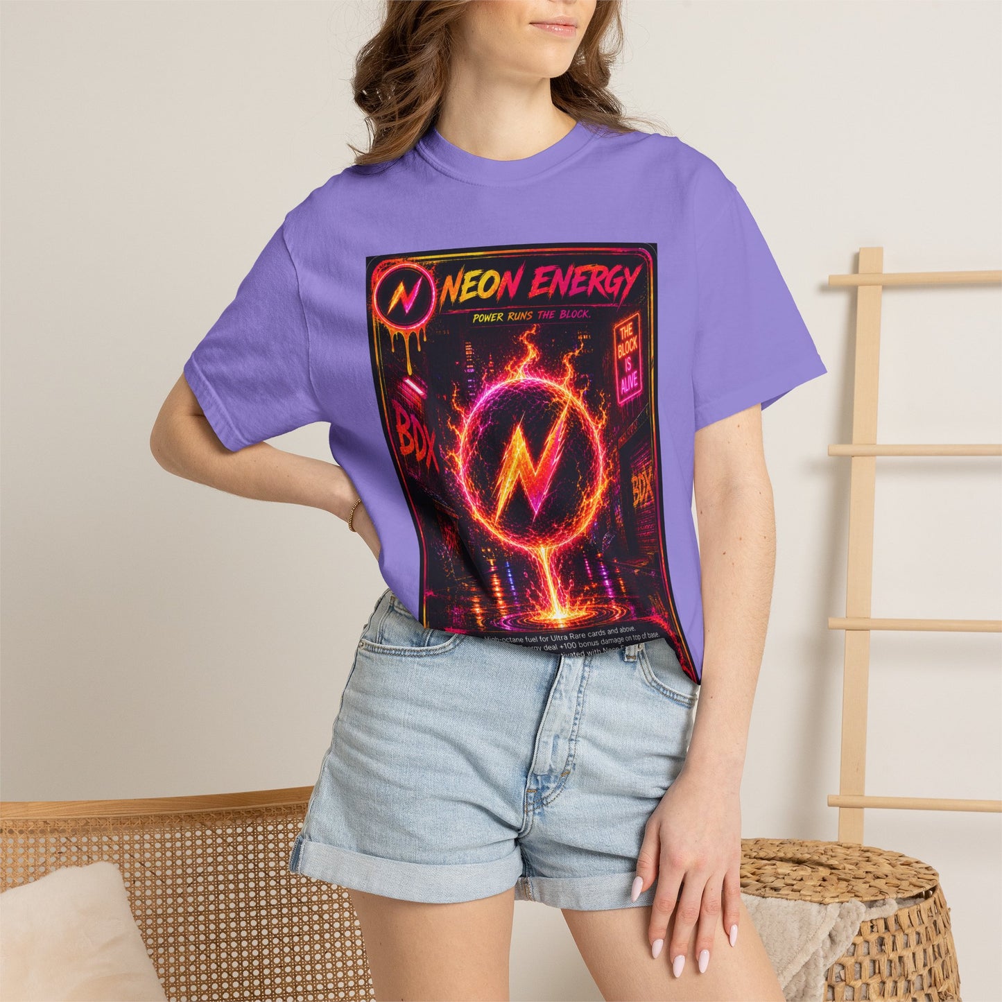 Neon Energy Power Runs The Block — BDX Energy Series — BDX Tee