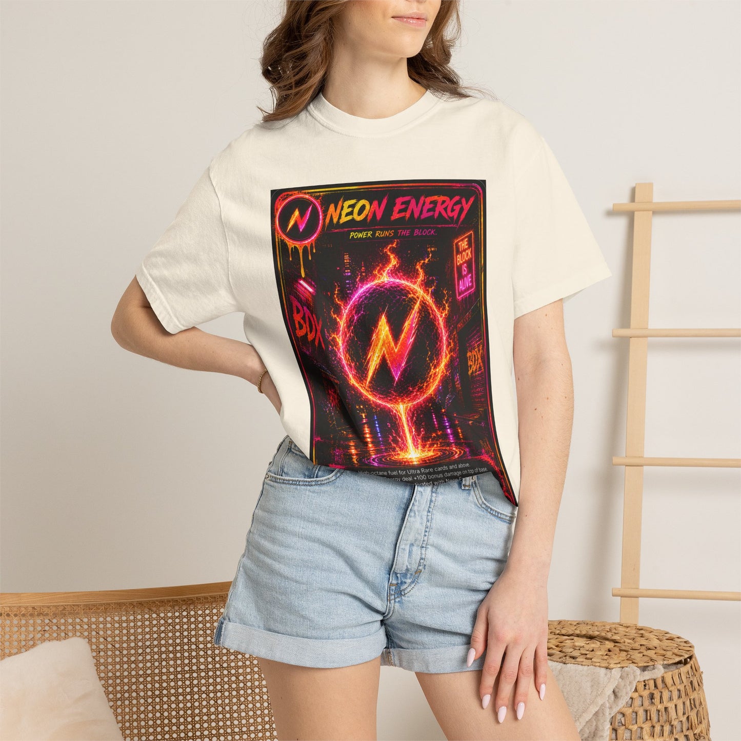 Neon Energy Power Runs The Block — BDX Energy Series — BDX Tee