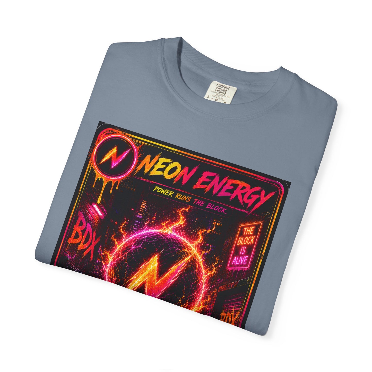 Neon Energy Power Runs The Block — BDX Energy Series — BDX Tee