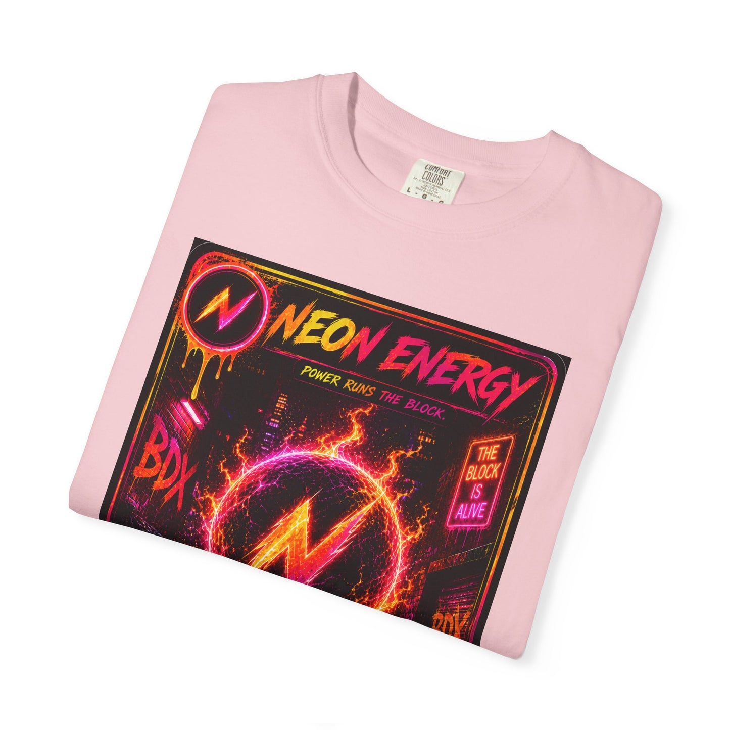 Neon Energy Power Runs The Block — BDX Energy Series — BDX Tee