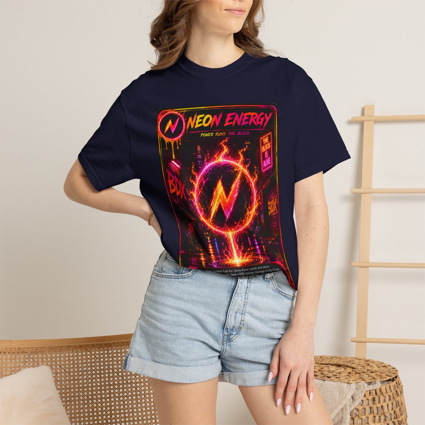 Neon Energy Power Runs The Block — BDX Energy Series — BDX Tee