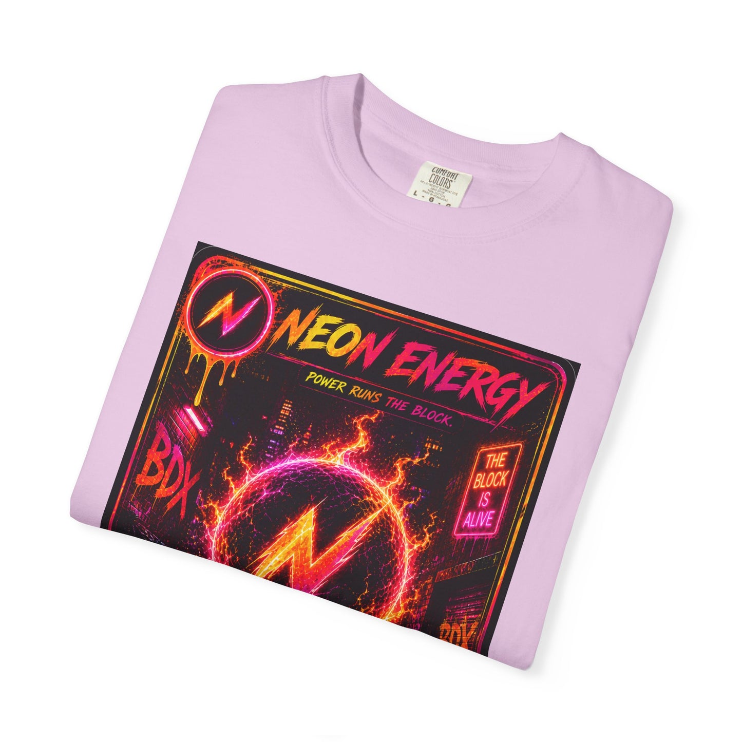 Neon Energy Power Runs The Block — BDX Energy Series — BDX Tee