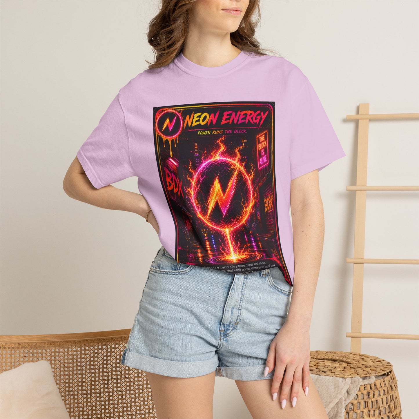 Neon Energy Power Runs The Block — BDX Energy Series — BDX Tee