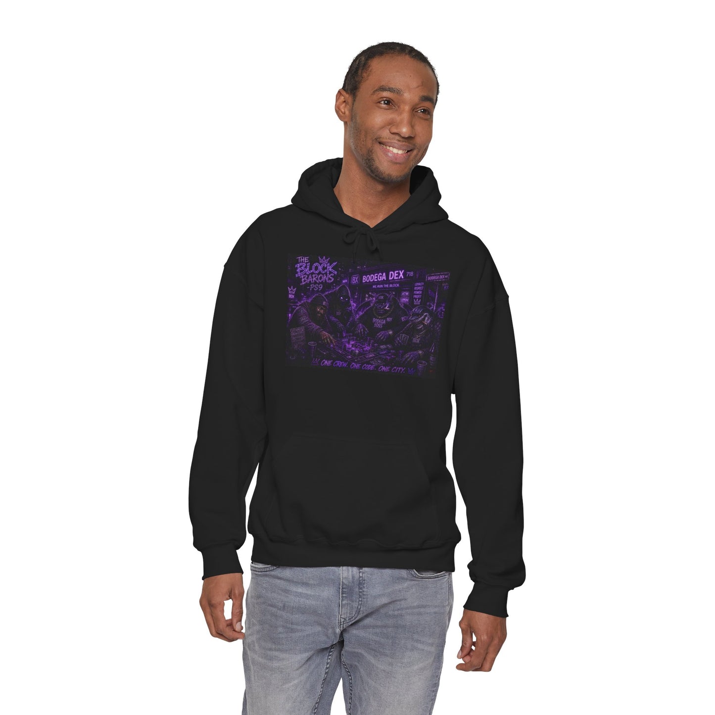 The Block Barons Shadow Edition — One Crew One Code One City — BDX Hoodie