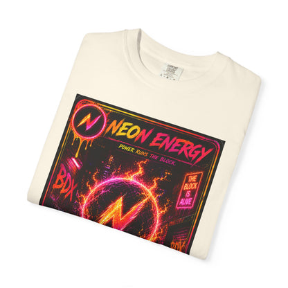 Neon Energy Power Runs The Block — BDX Energy Series — BDX Tee