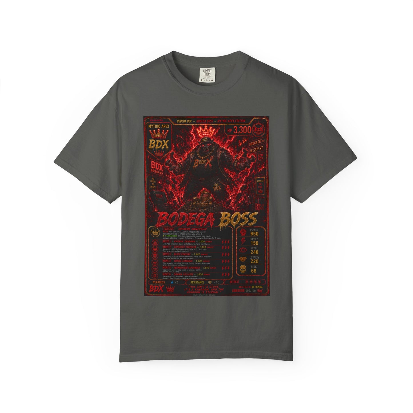 Bodega Boss Graphic T-Shirt — Retro Streetwear Poster Design