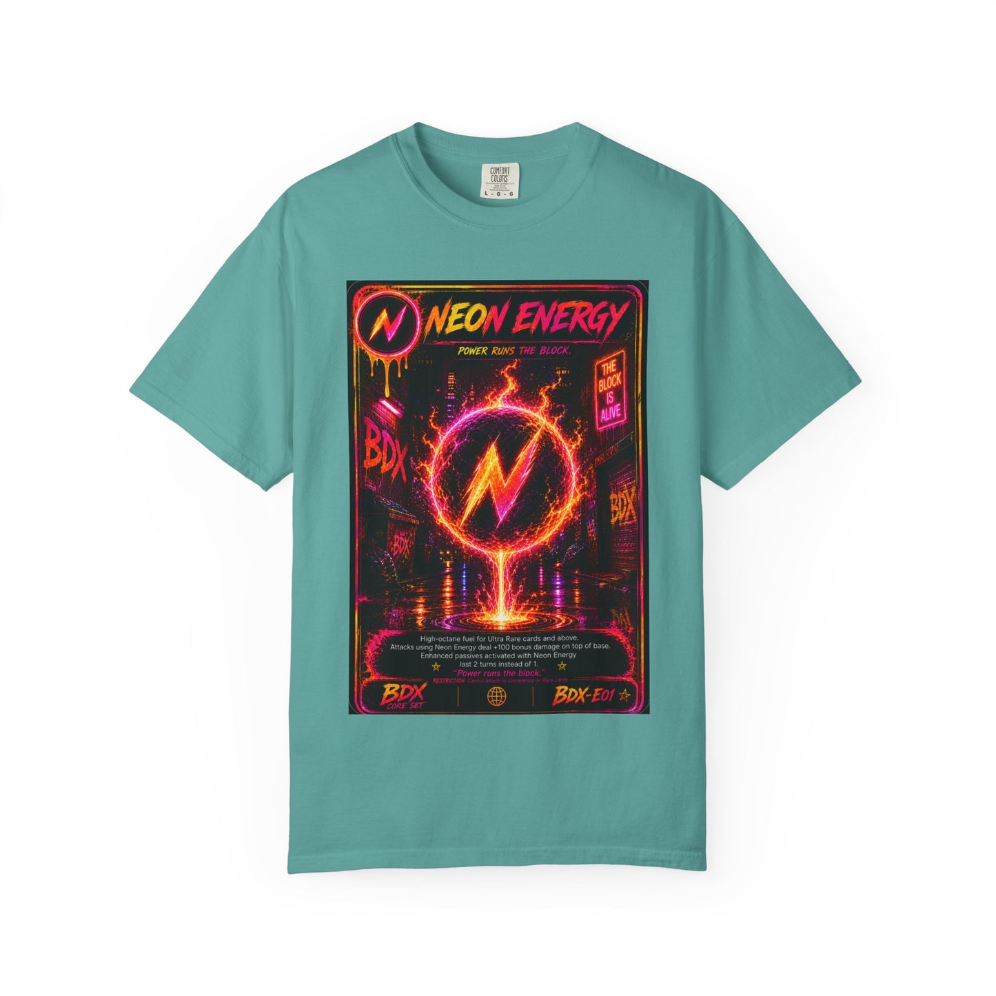 Neon Energy Power Runs The Block — BDX Energy Series — BDX Tee